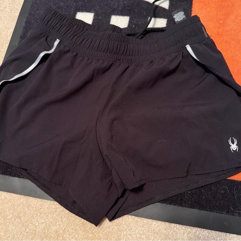 Black Athletic Shorts with Logo